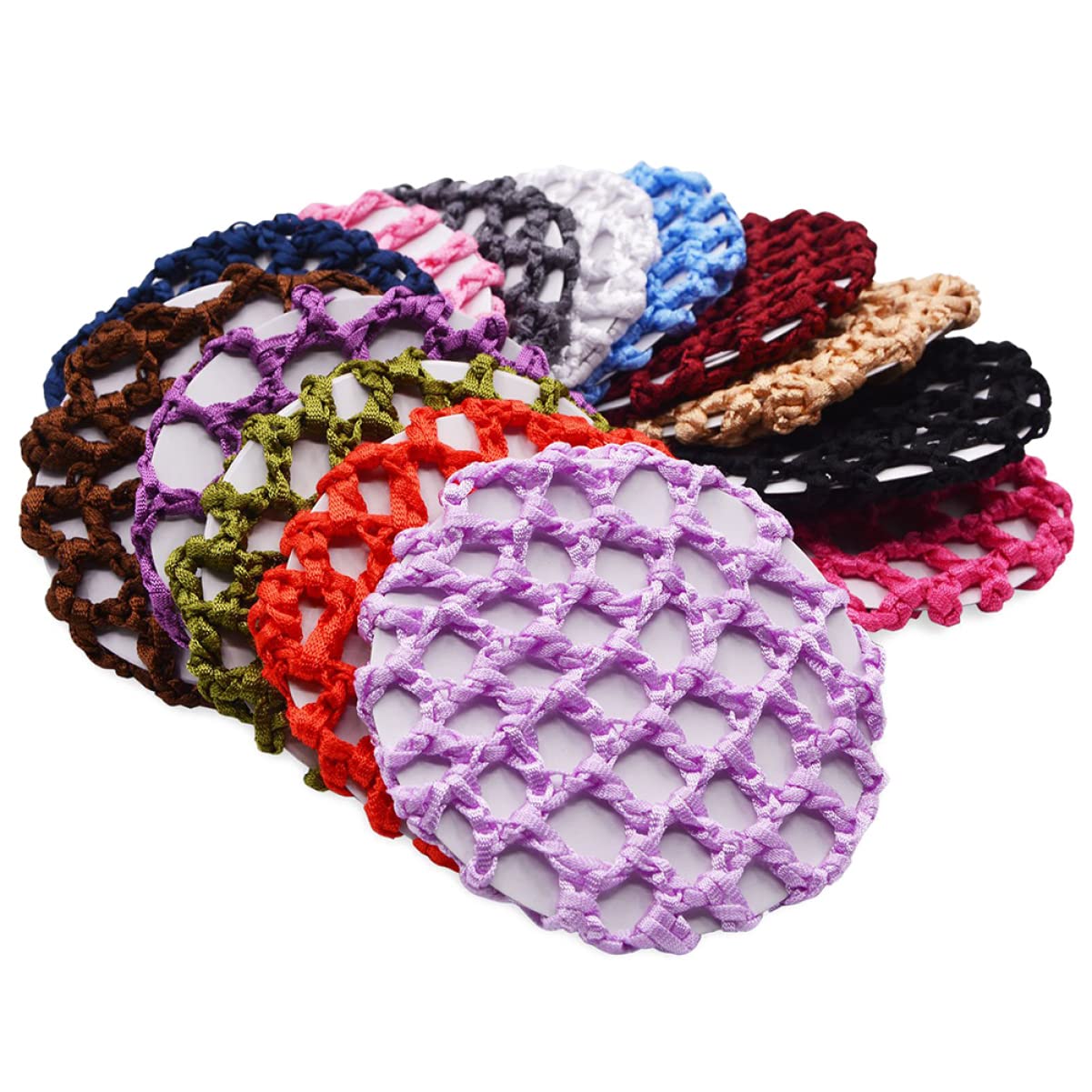 14pcs Hair Invisible Net Bag Crochet Hooks for Hair Braided Wig Cap Hair Nets for Women Hair Ties for Women Hair Wrap for Sleeping Women Hair Net Hair Bun Net Bun Cover Women Snood