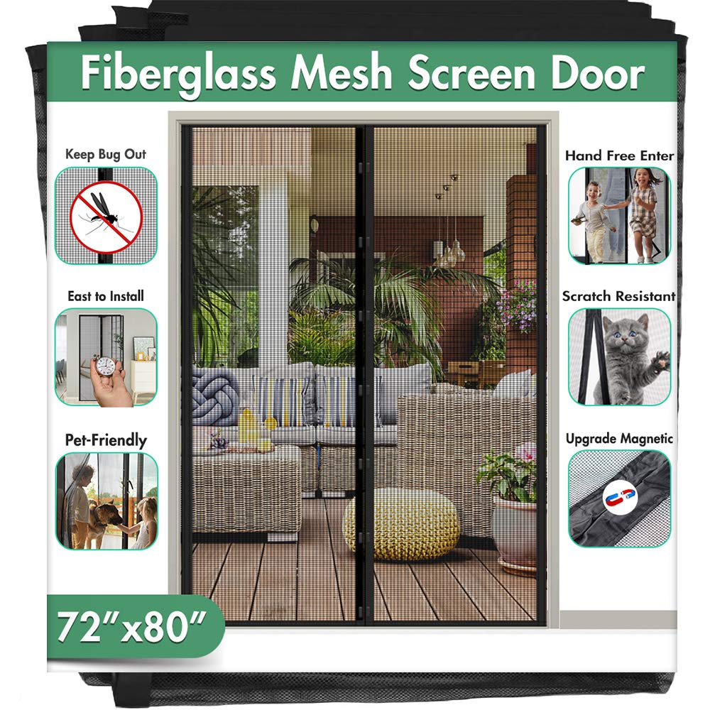Magnetic Screen Door For Sliding Patio 32x112 Magnetic Closure
