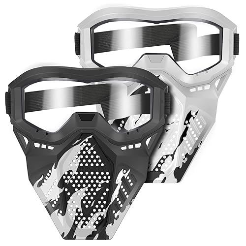 POKONBOY Upgraded Pack Tactical Mask, Mask with Goggles