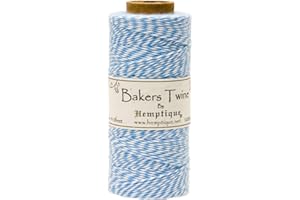 Hemptique Cotton Baker's Twine Spool 2 Ply, 410-Feet, Light Blue