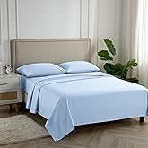 Carressa Linen Luxury Egyptian Cotton 4 PC Queen Size Sheet Set - 600 Thread Count Deep Pocket Fitted and Flat Sheets, Soft, 