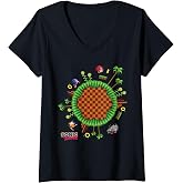 Womens Sonic the Hedgehog - World V-Neck T-Shirt