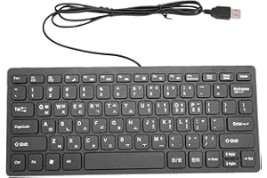 GOWENIC Wired Korean Keyboard, 78 Keys Ultra Thin Keyboard with Korean and English for PC Computer Laptop