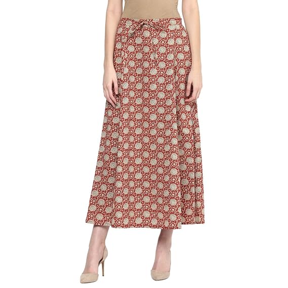 rust colored maxi skirt