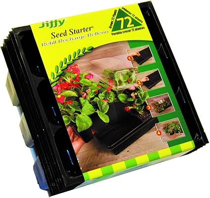 Amazon Com Jiffy Tr72 Seed Starter Refill 72 Cell Insert Black Plant Germination Kits Garden Outdoor