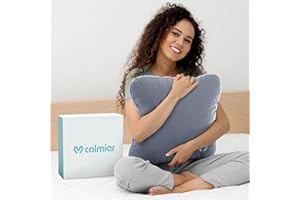 Calmier - 6 lb Sensory Weighted Pillow - Glass Bead Filled Hug Pillow - Ultra Plush Cozy Weighted Pillows for Adults and Kids - Child Sensory Pillow - Weighted Lap Pad (Light Grey - Minky, 6 LBS)