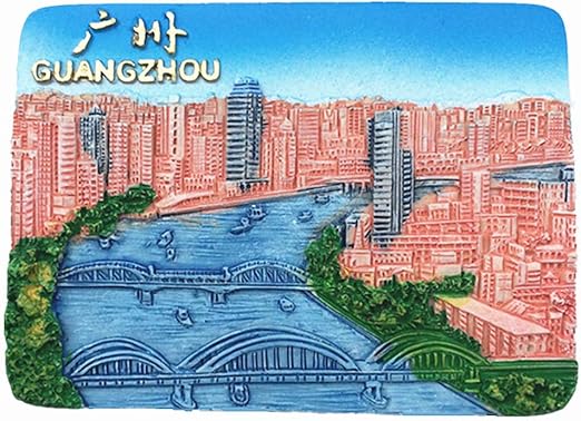 Amazon Com 3d Guangzhou China Fridge Magnet Travel Sticker Home