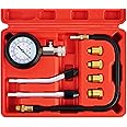 Orion Motor Tech Compression Tester, 8PCS Engine Cylinder Pressure Gauge for Petrol Gas Engine, 0-300PSI Engine Compression Tester Automotive with Adapters for Cars Trucks Motorcycles Marines ATV UTV
