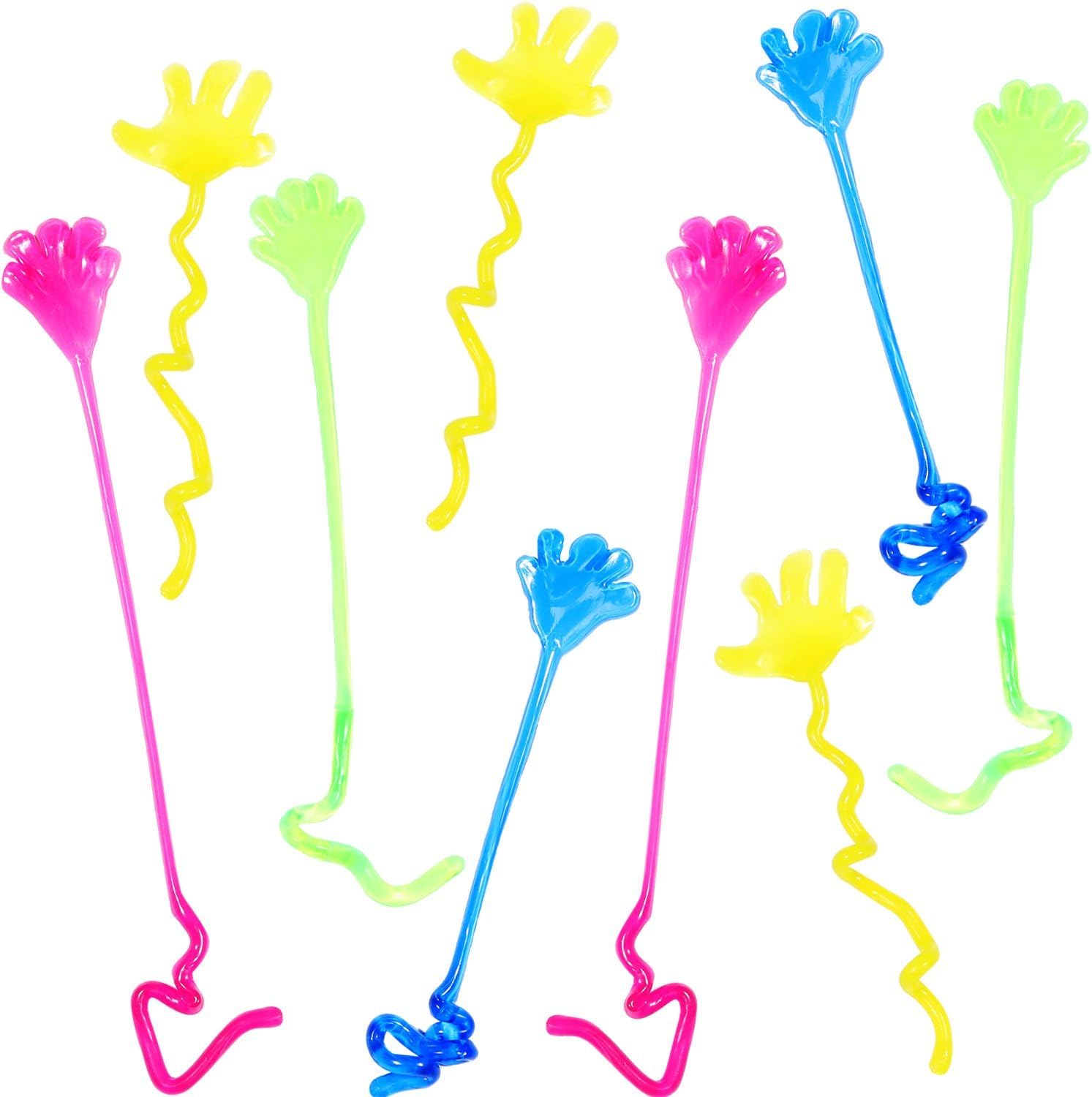 Boao 36 Pieces Multi Colors Vinyl Mini Sticky Hands Toys for Children Party Favors (S Size), Multicolor - Image 4