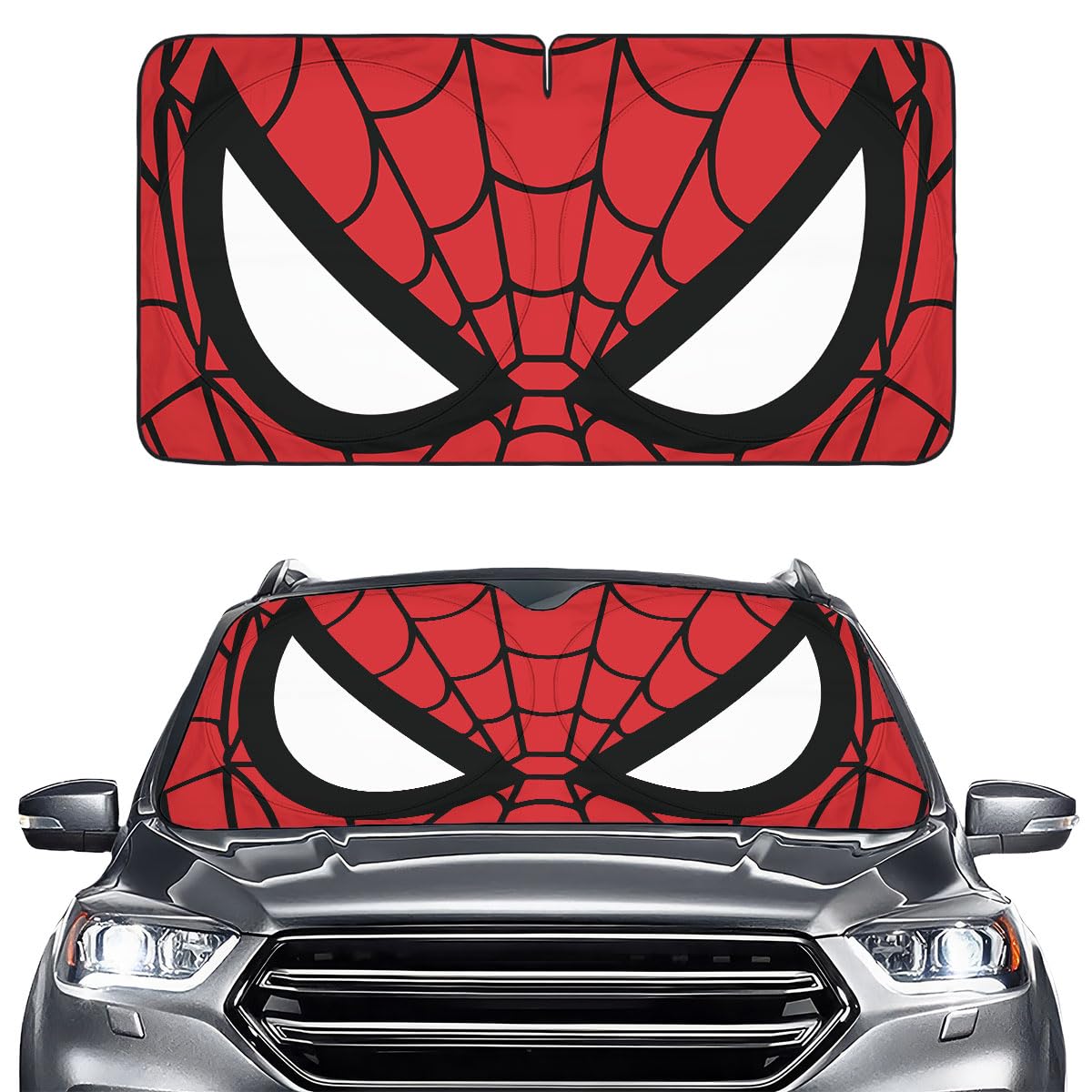 Photo 1 of Windshield Sun Shade for Car SUV Truck (64x32 Inches), Automobile Sunshade, Protector Blocks UV, Car Accessories