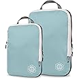 Compression Packing Cubes for Travel - Luggage and Backpack Organizer Packaging Cubes for Clothes by TRIPPED Travel Gear