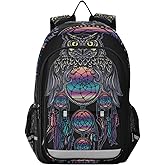 ALAZA Owl Rainbow Dream Catcher Laptop Backpack Purse for Women Men Travel Bag Casual Daypack with Compartment & Multiple Pockets