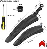 Hejo Universal Bike Mudguards Set 24-29 Inch Front Rear Black Reflective view 4