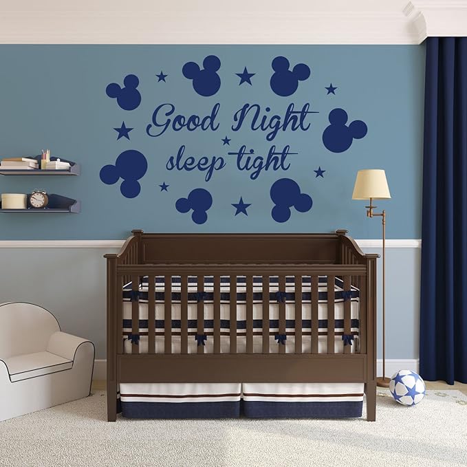Kids Teens At Home Sweet Dreams Sleep Tight Good Night Quote Mickey Mouse Vinyl Wall Sticker Decal Home Garden Bioconservation Org