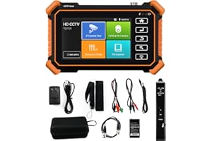 WANLUTECH 8K IP Camera Tester, CCTV Tester 4 inch IPS Touchscreen 8MP TVI CVI AHD Analog Camera Test Support Cable Tester H.265 PoE PTZ WiFi RS485 (IPC-1910C Plus)