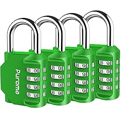 Puroma 4 Pack Combination Lock for Locker 4 Digit