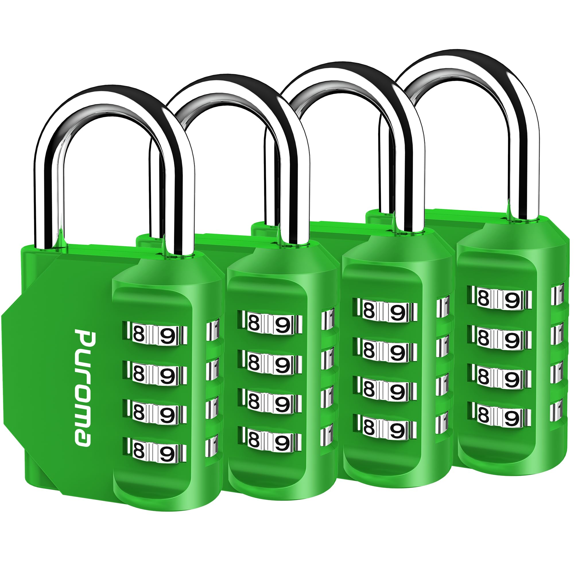Puroma 4 Pack Combination Lock for Locker 4 Digit