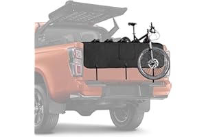 WALMANN 62" Wide Tailgate Pad for Bikes, Holds Up to 5 Bikes Pickup Truck Tailgate Bike Pad with 2 Tool Pockets