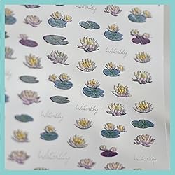 CESTSIREN Lotus Nail Art Stickers, Flower Floral