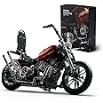Nifeliz Chopper Motorcycle Building Set for Adults, Classic Vintage Motorbike Model Toy for Display, Collectible Gift for Mot