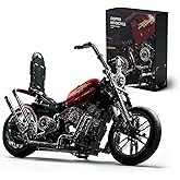 Nifeliz Chopper Motorcycle Building Set for Adults, Classic Vintage Motorbike Model Toy for Display, Collectible Gift for Mot