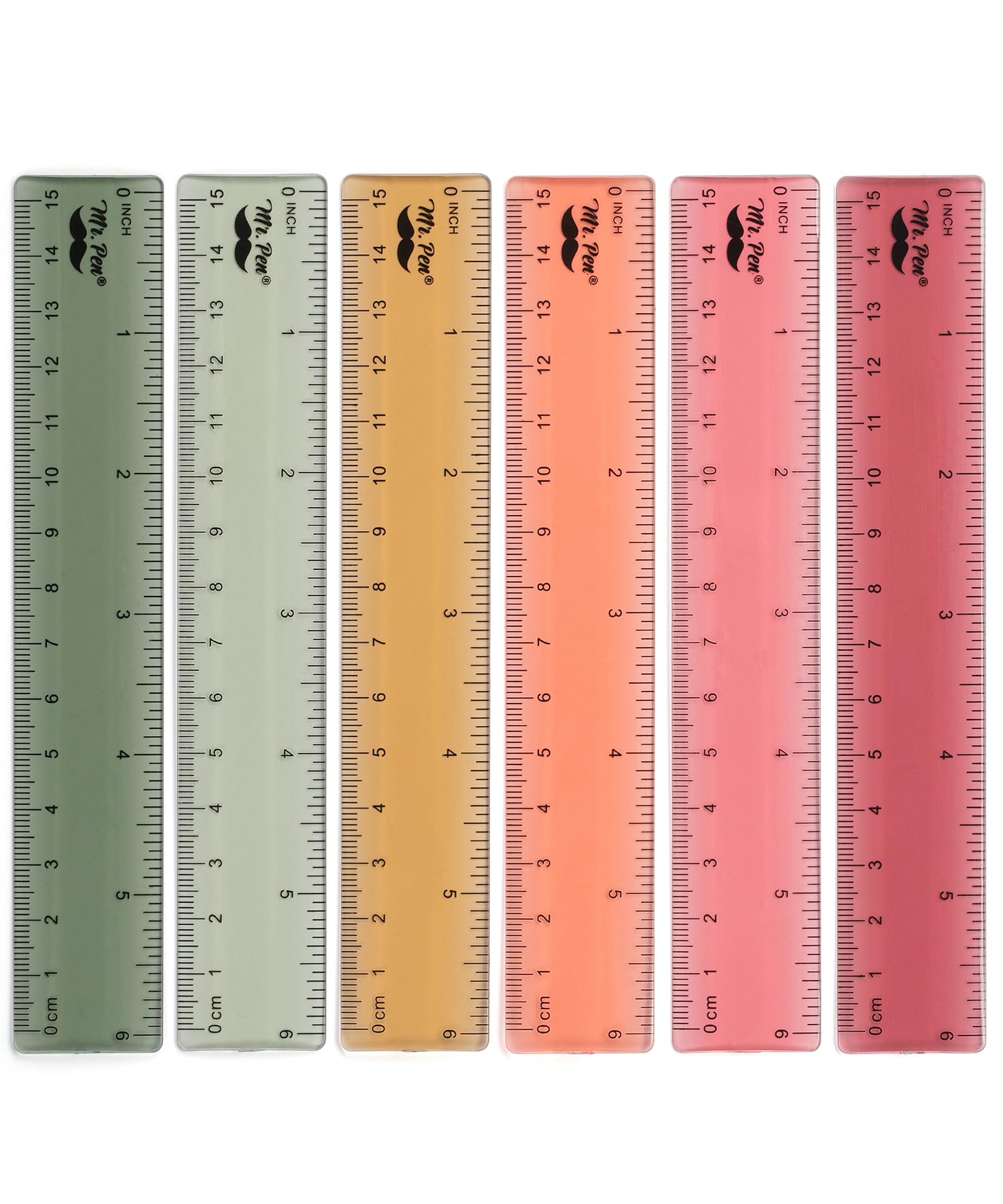 Reading Ruler. Amazon Mua Mr. Pen- Plastic Ruler Set, 6 Pack, 6 Inch, Vintage Colors, Easy-to ...