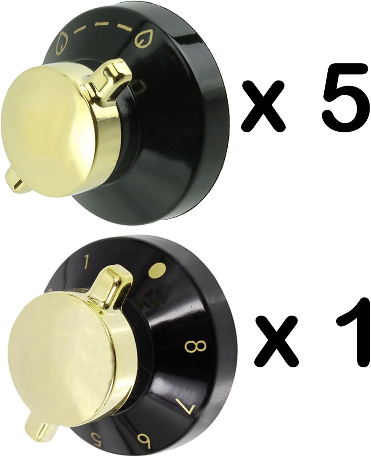 Spares2go Gas Burner Flame Control Switch Set for Stoves Oven Cooker