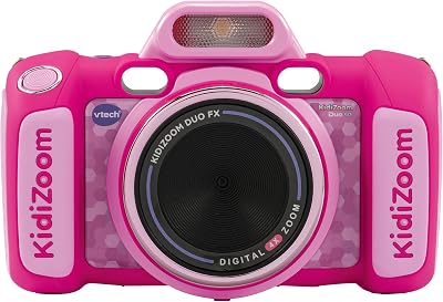 VTech KidiZoom Duo FX Kids Camera 8MP Colour Screen AR Filters 20 Games Pink