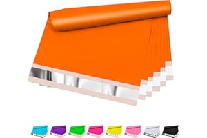 Vapulcio Poly Mailers 14.5x19 inch 50 Pcs, Orange Plastic Mailing Envelopes with 2.4mil Thickness, Waterproof and Tear-resist
