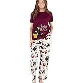 Lazy One Women's Pajama Set, Short Sleeves with Cute Prints, Relaxed Fit, Bear and Moose Prints