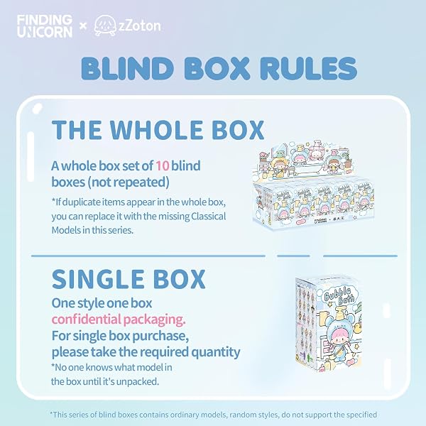 FINDING UNICORN ZZOTON BUBBLE BATH BABY SERIES BLIND BOX(WHOLE SET 10PCS)