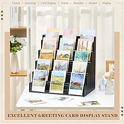 Yuntau 5 Tier Greeting Card Display Stand Black