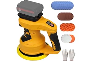 Cordless Car Buffer Polisher for Dewalt 20V Battery, 8 Variable Speeds Buffer Polisher Kit for Car Detailing, Orbital Polishe