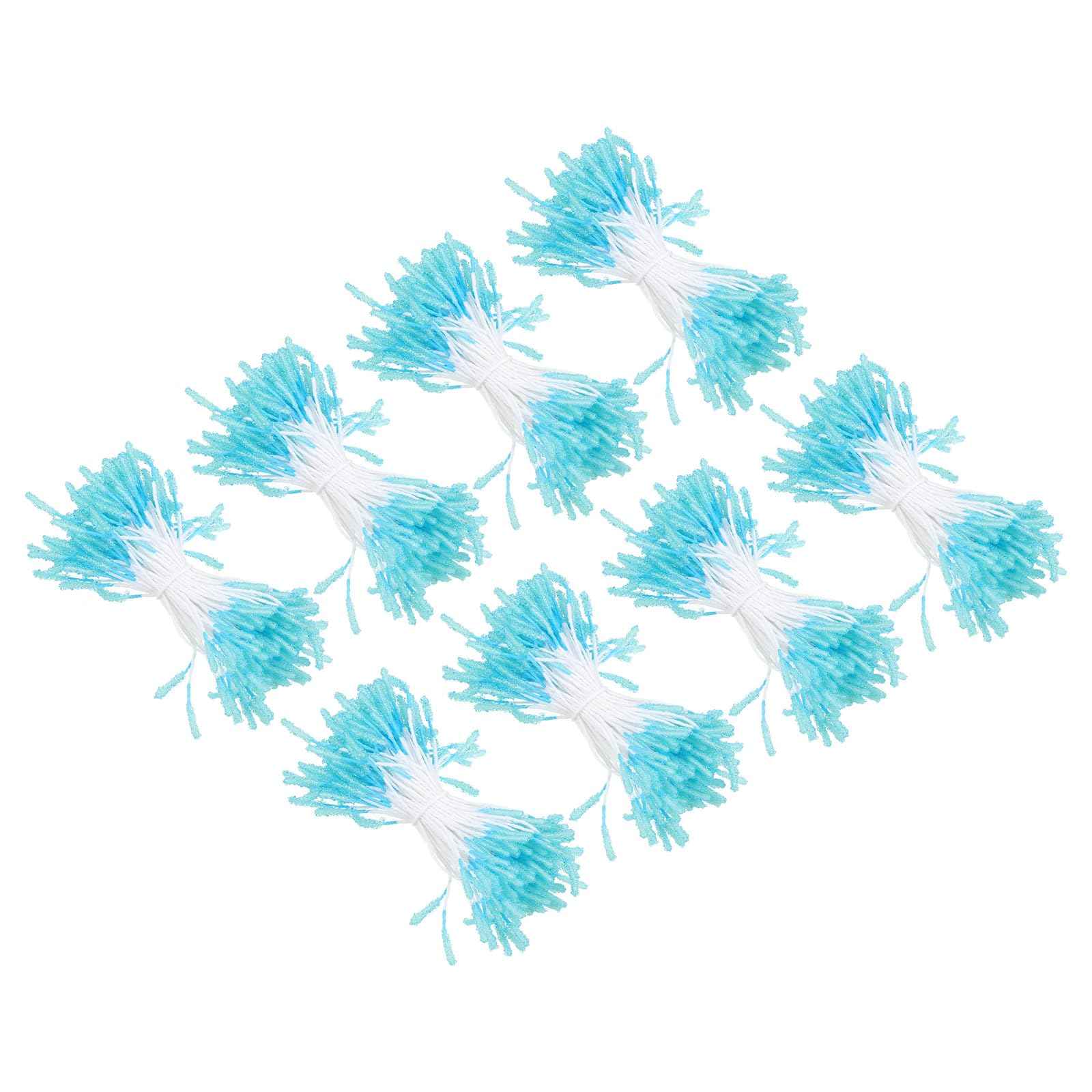 PATIKIL 1mm Double Heads Flower Stamen, 720 Pcs Artificial Flower Stamen Pistil Pearl Floral Stamen for DIY Christmas Card Wedding Decoration, Blue