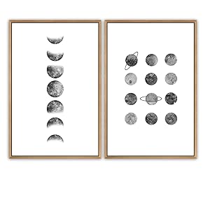 SIGNWIN Framed Canvas Print Wall Art Moon Eclipse...