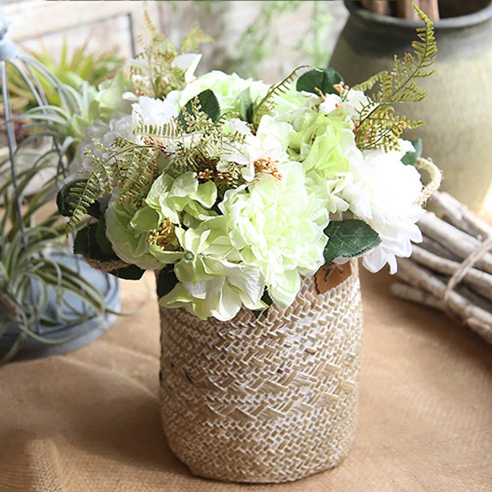 Cestos de almacenaje Cesta de Almacenamiento Organizador Tejida a Mano