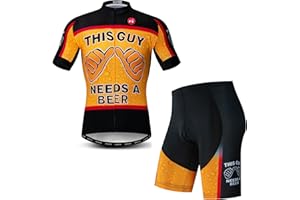 JPOJPO Cycling Jersey Men Set Bike Shirt Kit Short Sleeve Clothing Tops+5D Padded Shorts Summer Breathable Quick-Dry S-3XL