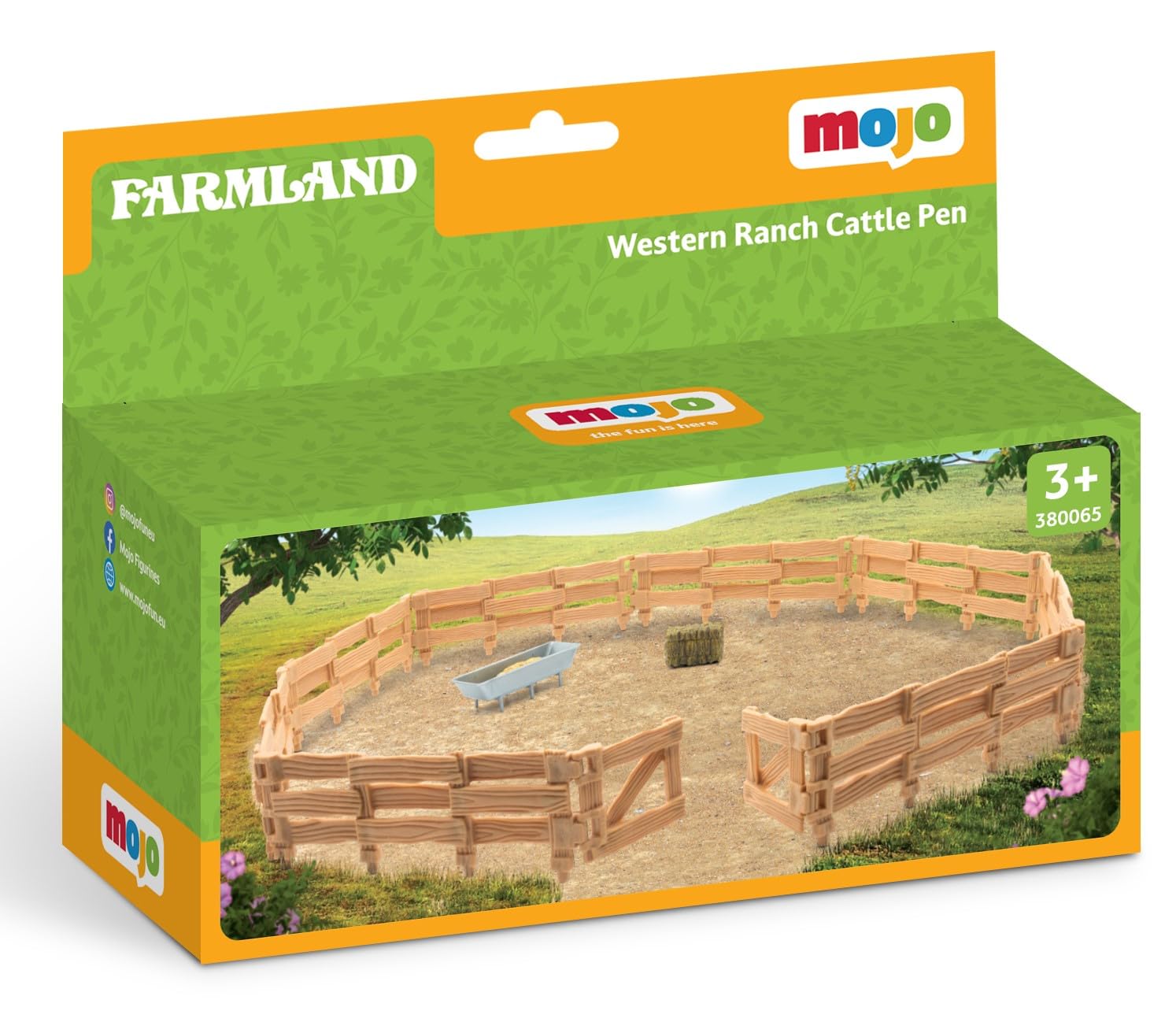 MOJO – Western Ranch Cattle Pen Playset | Hand-Painted Toy Figure | Farm & Horses Collection | True to Life & Highly Detailed | Designed in UK