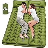 KDTI Double Inflatable Sleeping Pad for 2 Person - Ultralight Air Mattress with Built-in Foot Pump, Durable Waterproof Campin