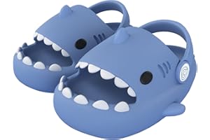 Metogo Cloud Shark Slides Non-Slip Open Toe Slippers Adult Women Men Cute Lightweight Sandals on Beach Shower