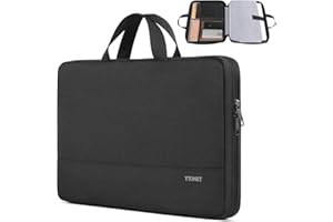 Ytonet Laptop Sleeve Case 13 13.3 Inch, TSA Slim Laptop Cover with Handle, Water Resistant Business Carrying Case Compatible with MacBook Air MacBook Pro HP Dell Lenovo Notebooks, Black