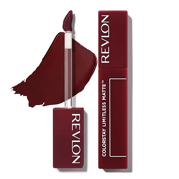 REVLON COLORSTAY LIMITLESS MATTE LIQUID LIPSTICK, VEGAN FORMULA, NO-BUDGE, LONGWEAR LIP COLOR, LONG LASTING, LIGHTWEIGHT/COMFORTABLE, WATERPROOF, 015 HYPE GIRL, 0.17 FL OZ