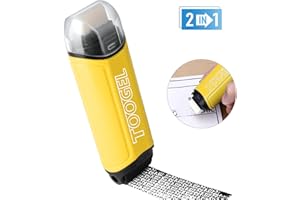 TOOGEL Identity Theft Protection Roller Stamp: 2-in-1 Confidential Roller Stamp, Anti Theft, Privacy & Security Stamp, Blocks Out Privacy Information, Guard Your Address & ID (Yellow)