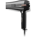 Andis 80280 Fold-n-go 1875 Watt Ceramic Ionic Dryer, Retractable Cord, Black/silver, 1 count