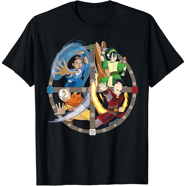 Amazon.com: Avatar: The Last Airbender Character Line Art T