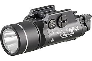 Streamlight 69168 TLR-1 HP-X USB 1300-Lumen High Candela Rail-Mounted Rechargeable Weapon Light, Includes Rail Locating Keys and Batteries, Black
