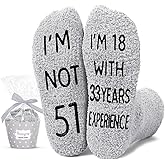 HAPPYPOP Birthday Gifts for Older Men - Socks for 55 60 Years, Birthday Gifts for Him in 50s