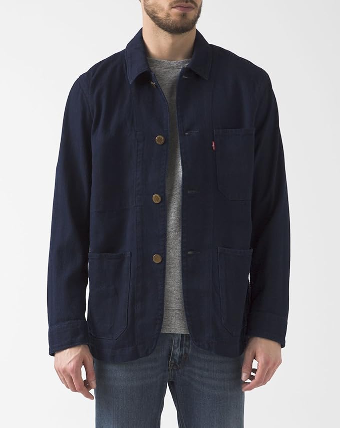levi's engineer coat indigo