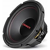 Crunch CRW 12 Inch 800 Watt 4 Ohm Dual Voice Coil Car Audio Subwoofer | 400W RMS DVC sub with heavy gauge powder coated stamped steel basket; works in sealed or ported subwoofer enclosures