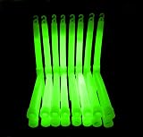 Glowtopia 6 Inch Premium 15mm Green Glow Sticks 10 Pack Safe Party Fun view 4